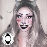 Lentes De Contacto Color Ojo De Gato Blanco Halloween